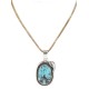 Feather Certified Authentic .925 Sterling Silver Handmade Navajo Natural Turquoise Native American Necklace 14996