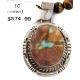 .925 Sterling Silver Handmade Certified Authentic Navajo Signed Natural Boulder Turquoise and Tigers Eye Native American Necklace 14815-15786