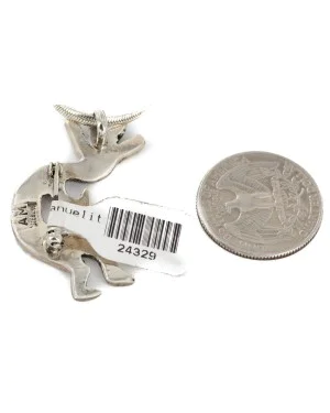 Certified Authentic Kokopelli Navajo .925 Sterling Silver Native American Pin and Pendant 24329 Certified Authentic Kokopelli Navajo .925 Sterling Silver Native American Pin and Pendant 24329