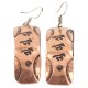 Handmade Certified Authentic Horse Navajo Handstamped Pure Copper Dangle Native American Earrings 18067-0