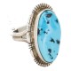 Handmade Certified Authentic Signed .925 Sterling Silver Natural Turquoise Native American Ring  17922