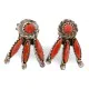 Handmade Certified Authentic Zuni .925 Sterling Silver Coral Stud Native American Earrings 27128 Handmade Certified Authentic Zuni .925 Sterling Silver Coral Stud Native American Earrings 27128