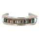 Handmade Certified Authentic Zuni .925 Sterling Silver Natural Turquoise Multicolor Native American Bracelet 12665-0 Handmade Certified Authentic Zuni .925 Sterling Silver Natural Turquoise Multicolor Native American Bracelet 12665-0