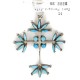 Handmade Cross Certified Authentic Zuni .925 Sterling Silver Petit Point Turquoise Quartz Native American Necklace  24367-16076-101
