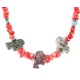 Certified Authentic Carved Horse Navajo .925 Sterling Silver Natural Turquoise Coral Jasper Native American Necklace 34061 Certified Authentic Carved Horse Navajo .925 Sterling Silver Natural Turquoise Coral Jasper Native American Necklace 34061