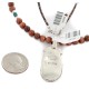 .925 Sterling Silver Handmade Certified Authentic Navajo Turquoise Goldstone Native American Necklace 24396-1-16083-6