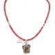 .925 Sterling Silver Handmade Certified Authentic Navajo Natural Turquoise Coral Native American Necklace 12816-16083 .925 Sterling Silver Handmade Certified Authentic Navajo Natural Turquoise Coral Native American Necklace 12816-16083