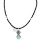 .925 Sterling Silver Handmade Certified Authentic Navajo Natural Turquoise Snowflake stone Black Onyx Native American Necklace 14124-19-16083-3 .925 Sterling Silver Handmade Certified Authentic Navajo Natural Turquoise Snowflake stone Black Onyx Native American Necklace 14124-19-16083-3