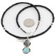 .925 Sterling Silver Handmade Certified Authentic Navajo Natural Turquoise Snowflake stone Black Onyx Native American Necklace 14124-19-16083-3 .925 Sterling Silver Handmade Certified Authentic Navajo Natural Turquoise Snowflake stone Black Onyx Native American Necklace 14124-19-16083-3