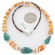 Certified Authentic Navajo .925 Sterling Silver Natural Graduated Spiny Oyster Turquoise Native American Necklace 34060 Certified Authentic Navajo .925 Sterling Silver Natural Graduated Spiny Oyster Turquoise Native American Necklace 34060