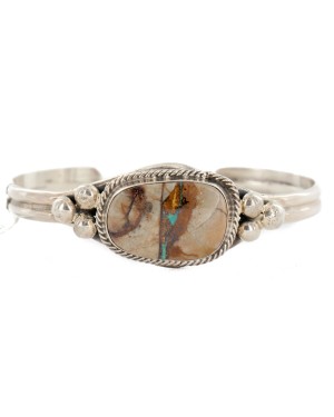 Handmade Certified Authentic .925 Sterling Silver Navajo Natural Boulder Turquoise Native American Bracelet 12448-00 Handmade Certified Authentic .925 Sterling Silver Navajo Natural Boulder Turquoise Native American Bracelet 12448-00