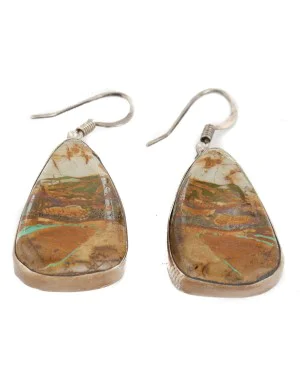 Handmade Certified Authentic Signed by Shay .925 Sterling Silver Natural Boulder Turquoise Dangle Native American Earrings 17948 Handmade Certified Authentic Signed by Shay .925 Sterling Silver Natural Boulder Turquoise Dangle Native American Earrings 17948