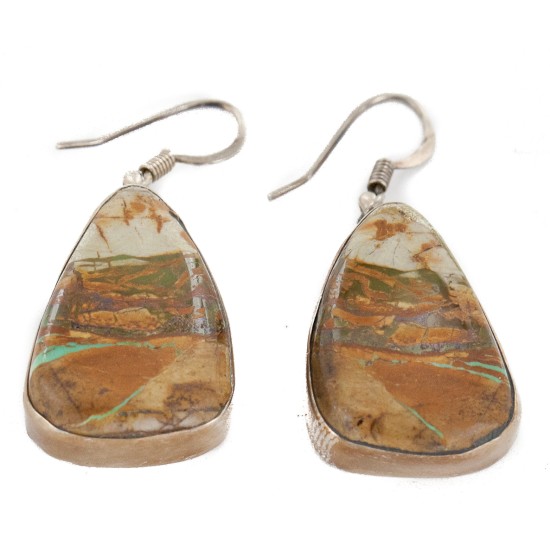 Handmade Certified Authentic Signed by Shay .925 Sterling Silver Natural Boulder Turquoise Dangle Native American Earrings 17948 Handmade Certified Authentic Signed by Shay .925 Sterling Silver Natural Boulder Turquoise Dangle Native American Earrings 17948