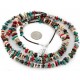 Certified Authentic 3 Strand Navajo .925 Sterling Silver Natural Turquoise Multicolor Native American Necklace 25282