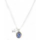 Certified Authentic .925 Sterling Silver Handmade Navajo Natural Lapis Native American Necklace 12885-1