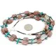 Certified Authentic 2 Strand Navajo .925 Sterling Silver Natural Turquoise Pink Charoite Native American Necklace 25283-2