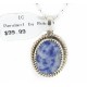 Certified Authentic .925 Sterling Silver Handmade Navajo Natural Lapis Native American Necklace 12885-1