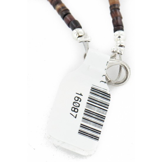 Certified Authentic Navajo .925 Sterling Silver Natural Jasper and Composite Gaspeite Native American Necklace 16087 Clearance NB151127162911 16087 (by LomaSiiva)