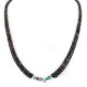 Certified Authentic Navajo .925 Sterling Silver Natural Turquoise Amethyst Heishi Native American Necklace 25285-3 Certified Authentic Navajo .925 Sterling Silver Natural Turquoise Amethyst Heishi Native American Necklace 25285-3