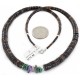 Certified Authentic Navajo .925 Sterling Silver Natural Turquoise Heishi Amethyst Native American Necklace 25285-1
