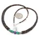 Certified Authentic Navajo .925 Sterling Silver Natural Turquoise Heishi Amethyst Native American Necklace 25285-2 Certified Authentic Navajo .925 Sterling Silver Natural Turquoise Heishi Amethyst Native American Necklace 25285-2