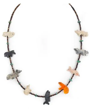 Certified Authentic Navajo .925 Sterling Silver Natural Turquoise Heishi Multicolor Stones Native American Necklace 16084-4 Certified Authentic Navajo .925 Sterling Silver Natural Turquoise Heishi Multicolor Stones Native American Necklace 16084-4