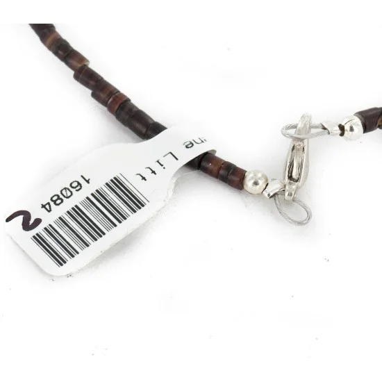 Certified Authentic Navajo .925 Sterling Silver Natural Turquoise Multicolor Stones Heishi Native American Necklace 16084-2 Certified Authentic Navajo .925 Sterling Silver Natural Turquoise Multicolor Stones Heishi Native American Necklace 16084-2