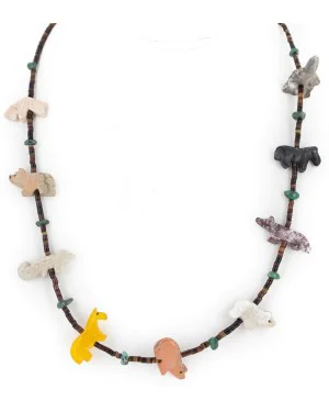 Certified Authentic Navajo .925 Sterling Silver Natural Turquoise Multicolor Stones Native American Necklace 16084-5 Certified Authentic Navajo .925 Sterling Silver Natural Turquoise Multicolor Stones Native American Necklace 16084-5