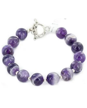 Certified Authentic Navajo Natural Amethyst Native American Bracelet 12884-6