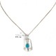 Certified Authentic .925 Sterling Silver Handmade Navajo Natural Turquoise Native American Necklace 24423-2