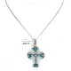Handmade Cross Certified Authentic Zuni .925 Sterling Silver Natural Turquoise Native American Necklace 24368 Handmade Cross Certified Authentic Zuni .925 Sterling Silver Natural Turquoise Native American Necklace 24368
