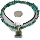 .925 Sterling Silver Handmade Certified Authentic Navajo Turquoise Coral Native American Necklace 16023-2-1601-13