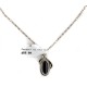 Certified Authentic Navajo .925 Sterling Silver Natural Black Onyx Native American Necklace 16088-2