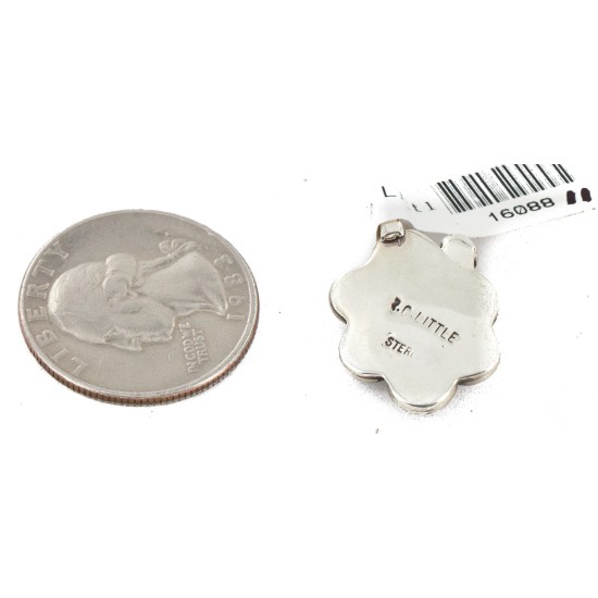 .925 Sterling Silver Handmade Certified Authentic Natural Mother of Pearl Navajo Native American Pendant 16088-10 .925 Sterling Silver Handmade Certified Authentic Natural Mother of Pearl Navajo Native American Pendant 16088-10