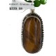 .925 Sterling Silver Handmade Certified Authentic Navajo Tigers Eye and Quartz Native American Necklace 24125-16076-6
