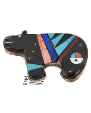 Certified Authentic Handmade Signed Navajo .925 Sterling Silver Natural Turquoise and Multicolor Native American Pin and Pendant 14469 Certified Authentic Handmade Signed Navajo .925 Sterling Silver Natural Turquoise and Multicolor Native American Pin and Pendant 14469