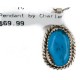 Certified Authentic Navajo .925 Sterling Silver Natural Turquoise Native American Necklace 16088-3