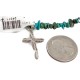 Cross Handmade Certified Authentic Zuni .925 Sterling Silver Natural Charoite Coral Turquoise Native American Necklace 24371-4-1601-26