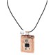 Handmade Certified Authentic Navajo Pure .925 Sterling Silver Copper Natural Black Onyx Native American Necklace 14973