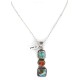 Handmade Navajo .925 Sterling Silver Natural Turquoise and Spiny Oyster Native American Necklace 10052