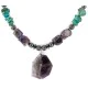 Certified Authentic Navajo .925 Sterling Silver Natural Turquoise Amethyst Hematite Native American Necklace 34057