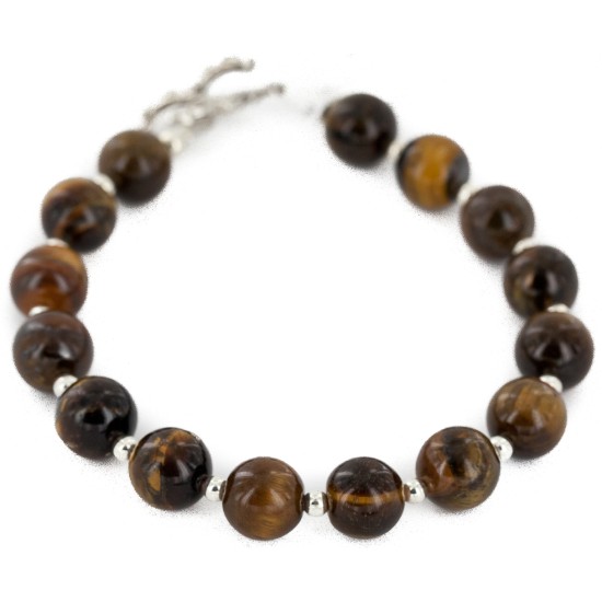 Certified Authentic Navajo Natural Tigers Eye Native American Bracelet 12888-1 Certified Authentic Navajo Natural Tigers Eye Native American Bracelet 12888-1