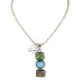 Handmade Certified Authentic Navajo .925 Sterling Silver Natural Turquoise Native American Necklace 24119