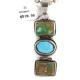 Handmade Certified Authentic Navajo .925 Sterling Silver Natural Turquoise Native American Necklace 24119