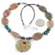 Certified Authentic Heart Navajo .925 Sterling Silver Natural Turquoise Green Jasper Hematite Native American Necklace 16092-7 Certified Authentic Heart Navajo .925 Sterling Silver Natural Turquoise Green Jasper Hematite Native American Necklace 16092-7