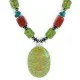 Certified Authentic Navajo .925 Sterling Silver Natural Turquoise Gaspeite Red Jasper Hematite Native American Necklace 16091-4 Certified Authentic Navajo .925 Sterling Silver Natural Turquoise Gaspeite Red Jasper Hematite Native American Necklace 16091-4