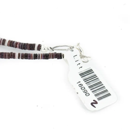 Certified Authentic Navajo .925 Sterling Silver Natural Turquoise Green Jasper Hematite Native American Necklace 16090-2