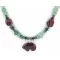 Certified Authentic Bear Navajo .925 Sterling Silver Natural Turquoise Jade Red Jasper Hematite Native American Necklace 16090-3 Certified Authentic Bear Navajo .925 Sterling Silver Natural Turquoise Jade Red Jasper Hematite Native American Necklace 16090-3