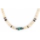 Certified Authentic Navajo .925 Sterling Silver Natural Turquoise Graduated Melon Shell Hematite Native American Necklace 14905-3 Certified Authentic Navajo .925 Sterling Silver Natural Turquoise Graduated Melon Shell Hematite Native American Necklace 14905-3