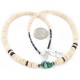 Certified Authentic Navajo .925 Sterling Silver Natural Turquoise Graduated Melon Shell Hematite Native American Necklace 14905-3 Certified Authentic Navajo .925 Sterling Silver Natural Turquoise Graduated Melon Shell Hematite Native American Necklace 14905-3